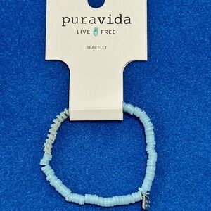 Pura Vida Light Blue Beaded Bracelet